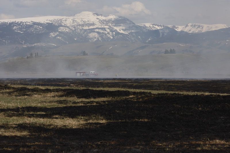 Brush fire in Spring Gulch